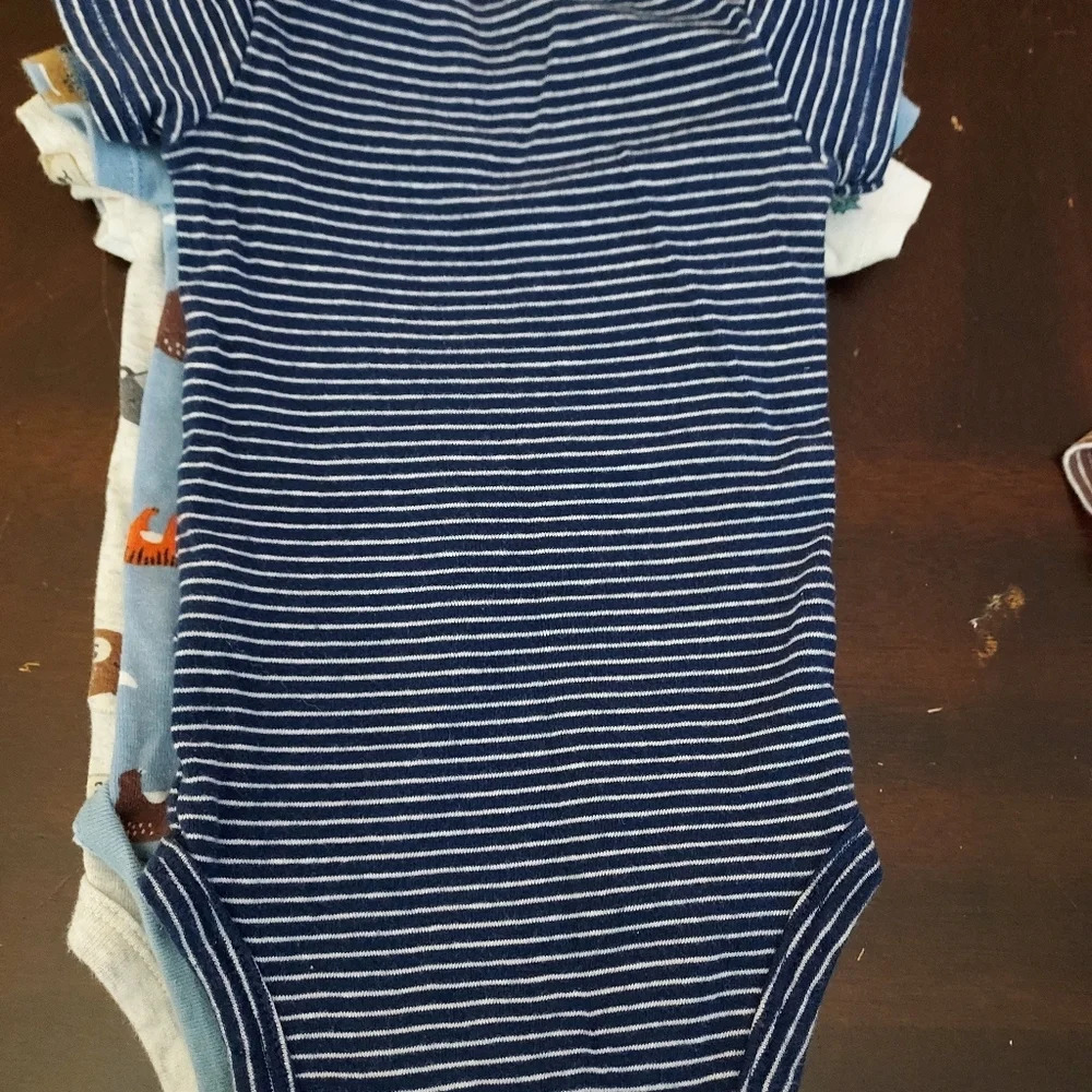 Carter's Baby Boy Bodysuits 5 Pack Animal Size 6M - Picture 10 of 12